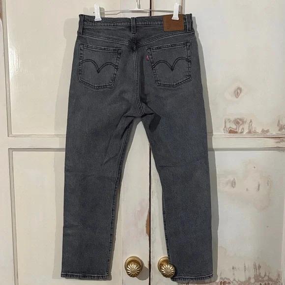 Levi's Charcoal Straight Leg Women's Jeans - Picture 3 of 8